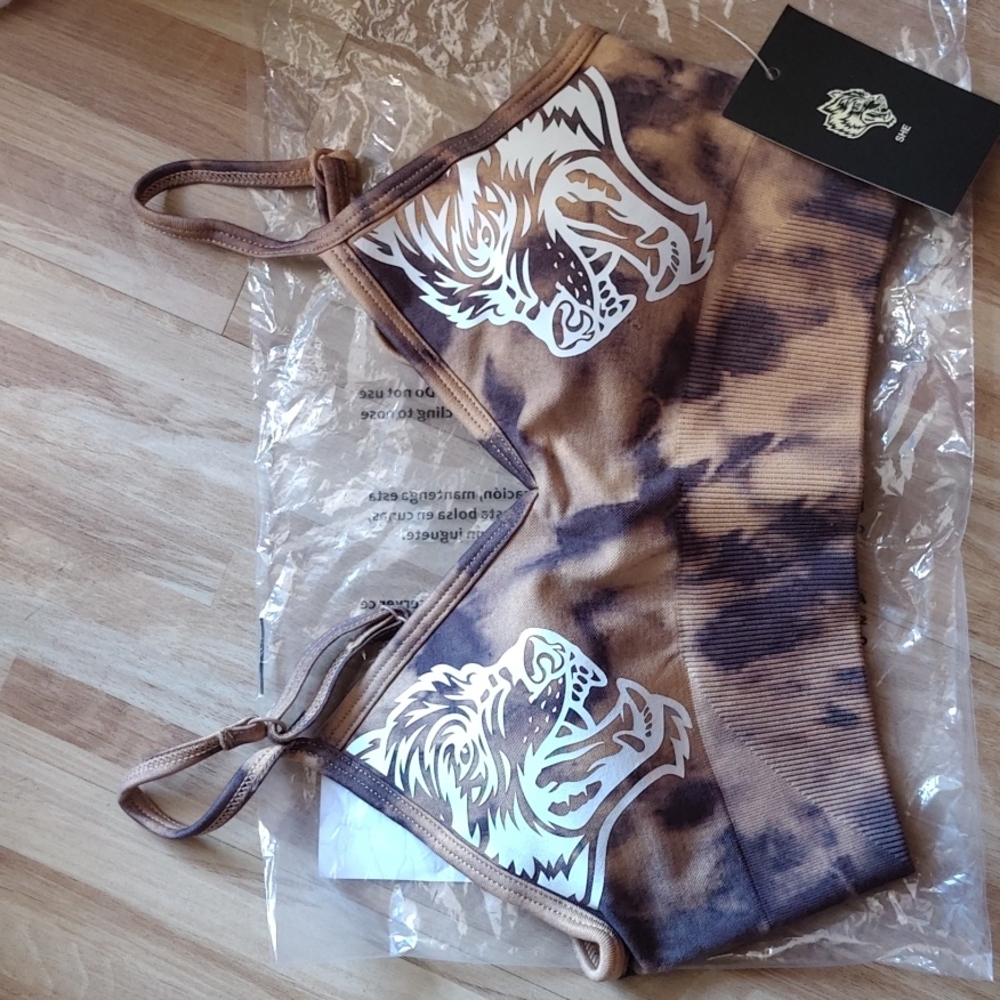 DUAL WOLF SEAMLESS EVERSON SPORTS BRA IN MOJAVE MARBLE